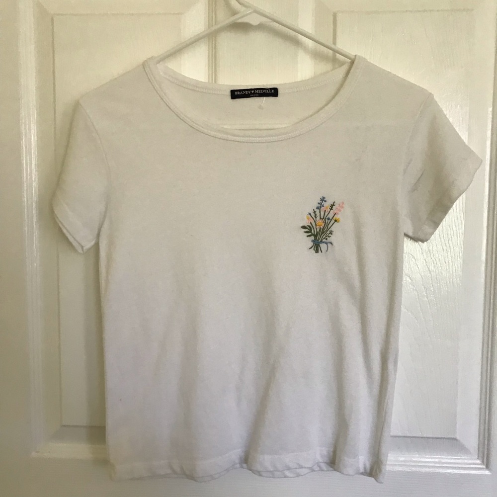 brandy melville embroidered tee
